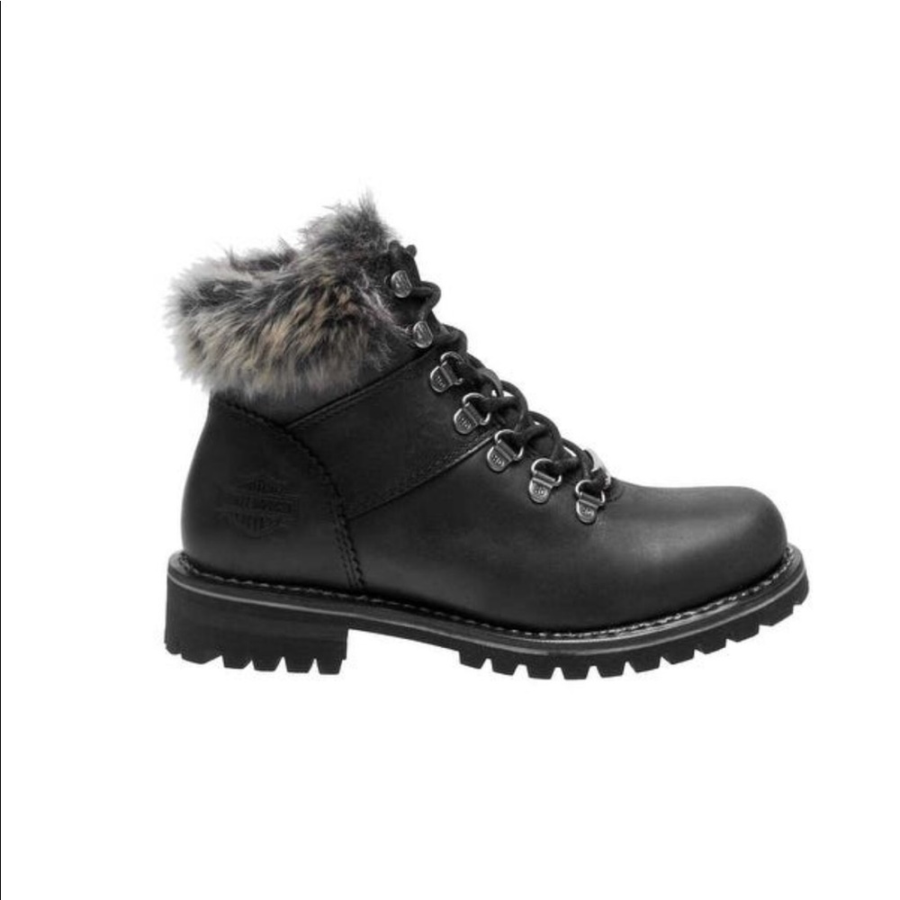 LAST 5⭐️ NWT HARLEY DAVIDSON fur leather Black - Picture 3 of 7